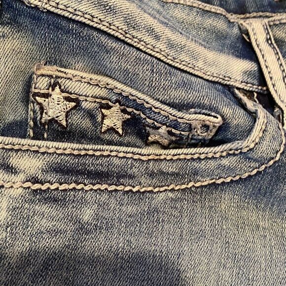 Blue Savvy Jean Shorts Denim Size 3 Junior Stars & Stripes - Picture 11 of 11